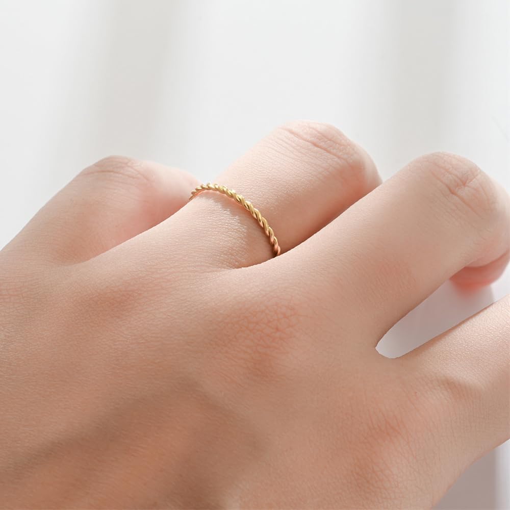 FAICAEIRI Pure Copper Tensor Rings Twisted, Twist Ring Jewelry for Men and Women, Solid Copper Twisted Ring Jewelry for Women (5)