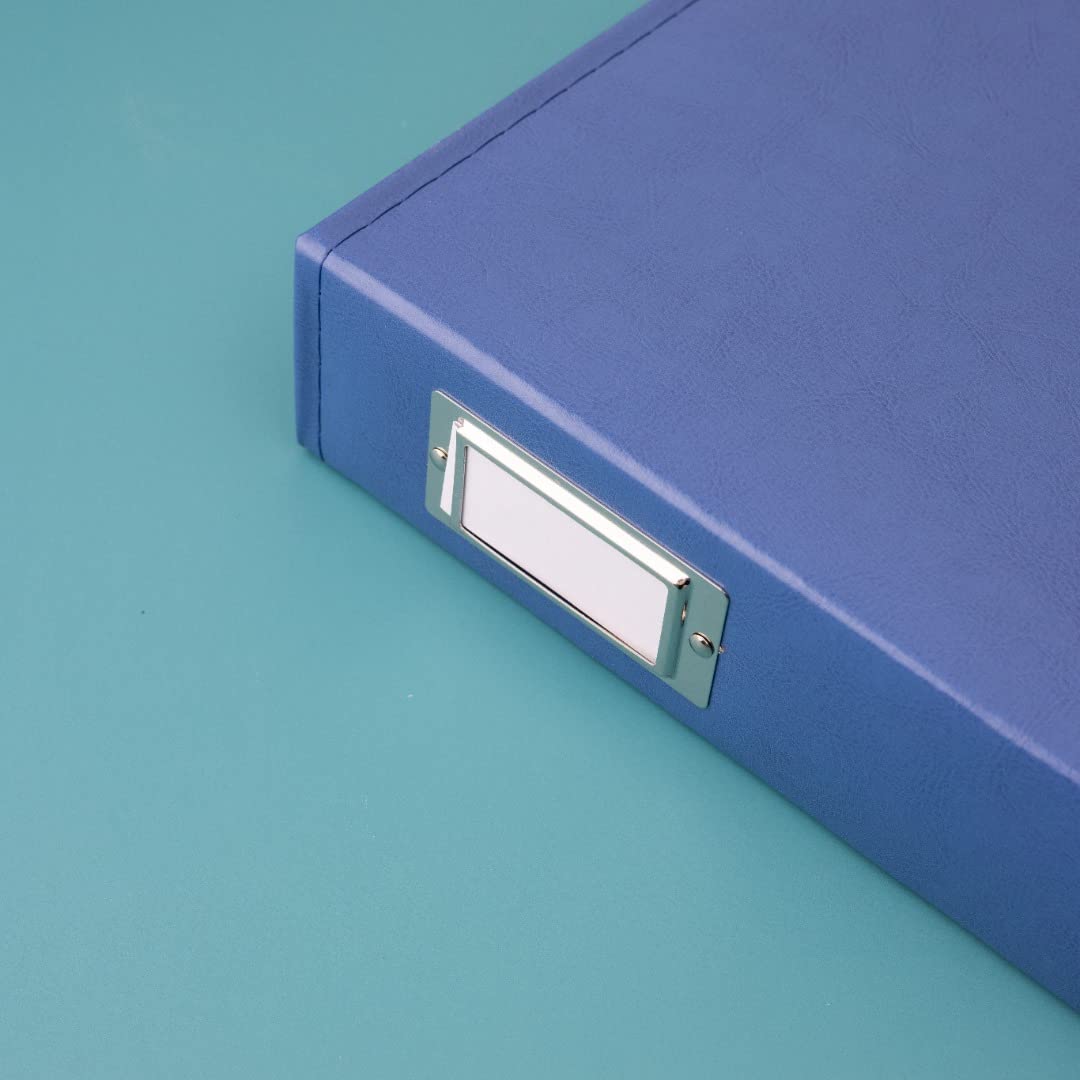 We R Memory Keepers 12x12 Photo Album Country Blue Protect Memories & Photos, Acid-free Faux Leather, Snag-free Rings, Includes 5 Page Protectors