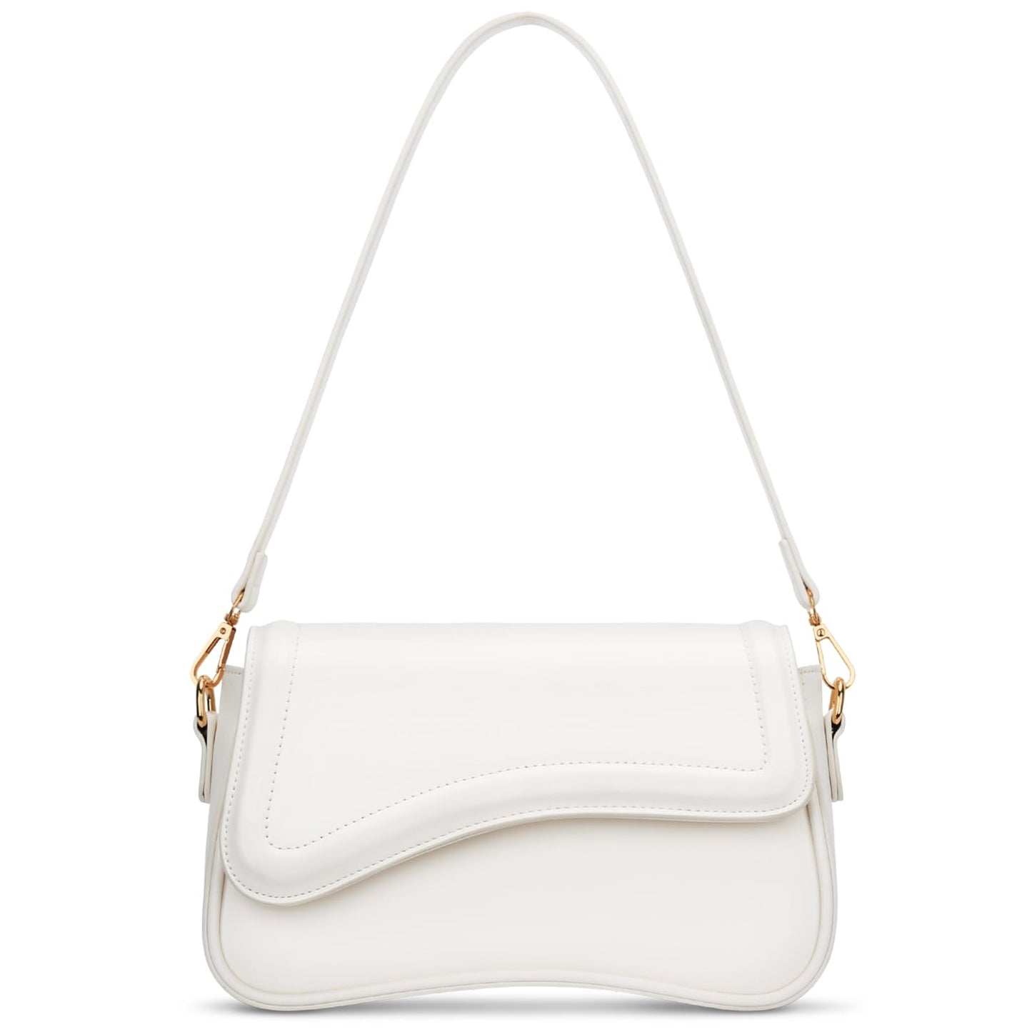 KKXIU Shoulder Bag for Women Small Clutch Purses Cute Hobo Handbag Trendy Underarm Bag-Beige