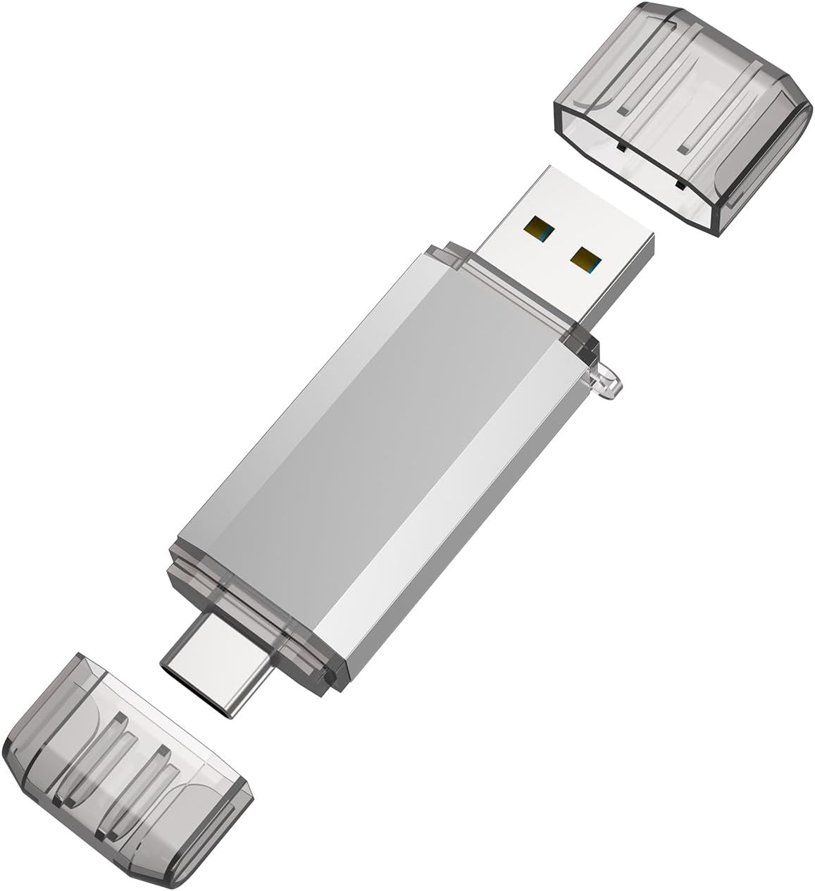 RAOYI 128GB 2 1 3.0 USB C Flash Drive, in USB Type C Dual OTG Metal Thumb Drive Jump Drive Memory Stick with Keychain
