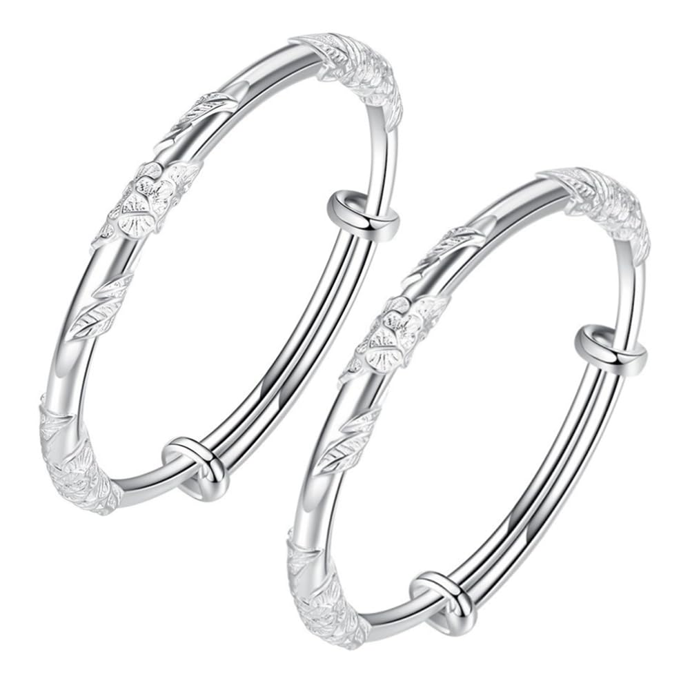 Abiotp 925 Sterling Silver Cuff Bangle Bracelets Adjustable Jewelry Fashion Simple Open Bangles Cuff Jewelry for Women Mom Wife Mothers Day Valentine Gift (Bracelet - A6)