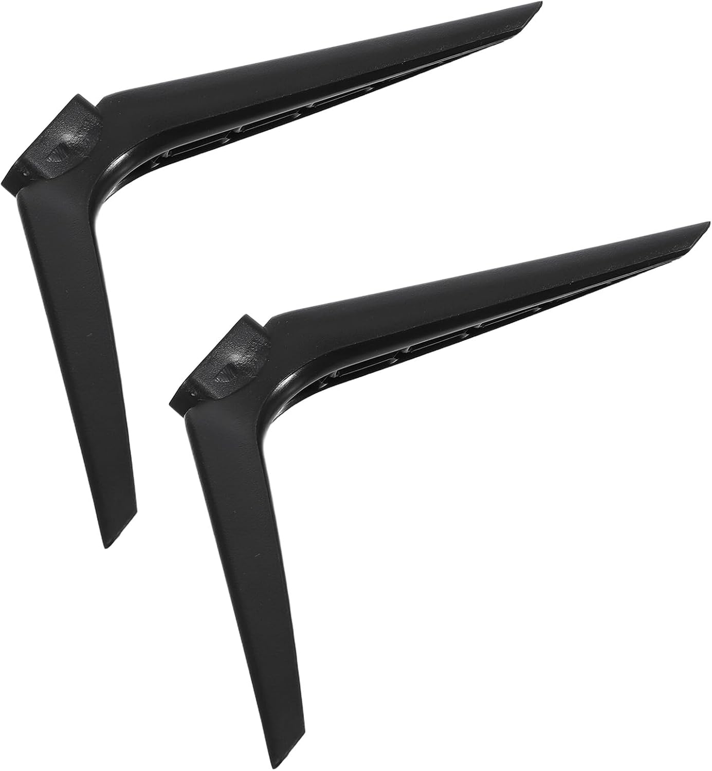 Luxshiny 15mm Television Monitor Bracket and Pedestal Feet Dual-Hole Plastic Base No-Drill Installation Tv Stand Mount
