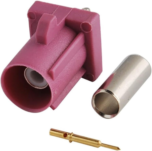 QUYEFA RG316 RG174 LMR100 FA-KRA H Violet Crimp Male RF Connector Key Code Compatible with GPS Telematics Compatible