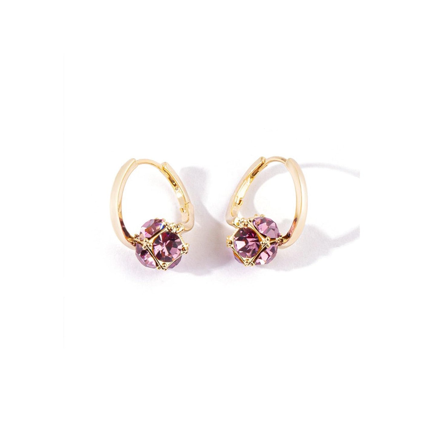 Lymphvity Earrings for Women Lymphvity Germanium Earrings Histone Lymphvity Acupuncture Earrings Atheniz Lymphatic Earrings Lymphatic Drainage Earrings Dainty CZ Zircon Lymphatic Drainage Earrings (Purple)