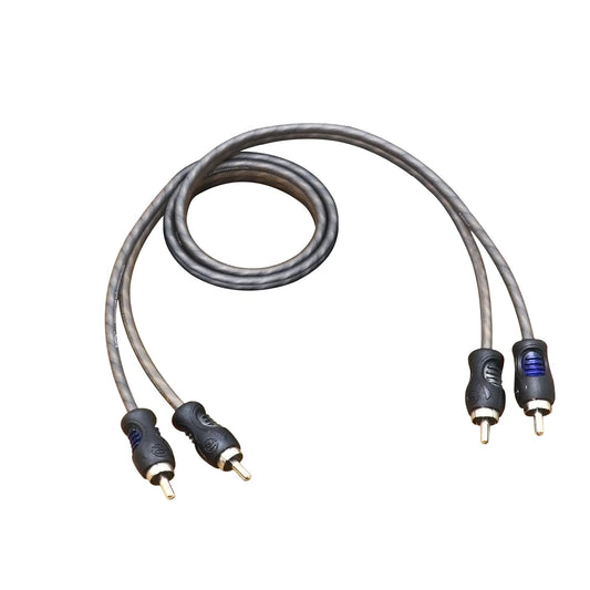 RCI21 100% 1ft 2-Channel RECOIL Oxygen Free Copper RCA Audio Cable, Twisted Pair with Noise Reduction