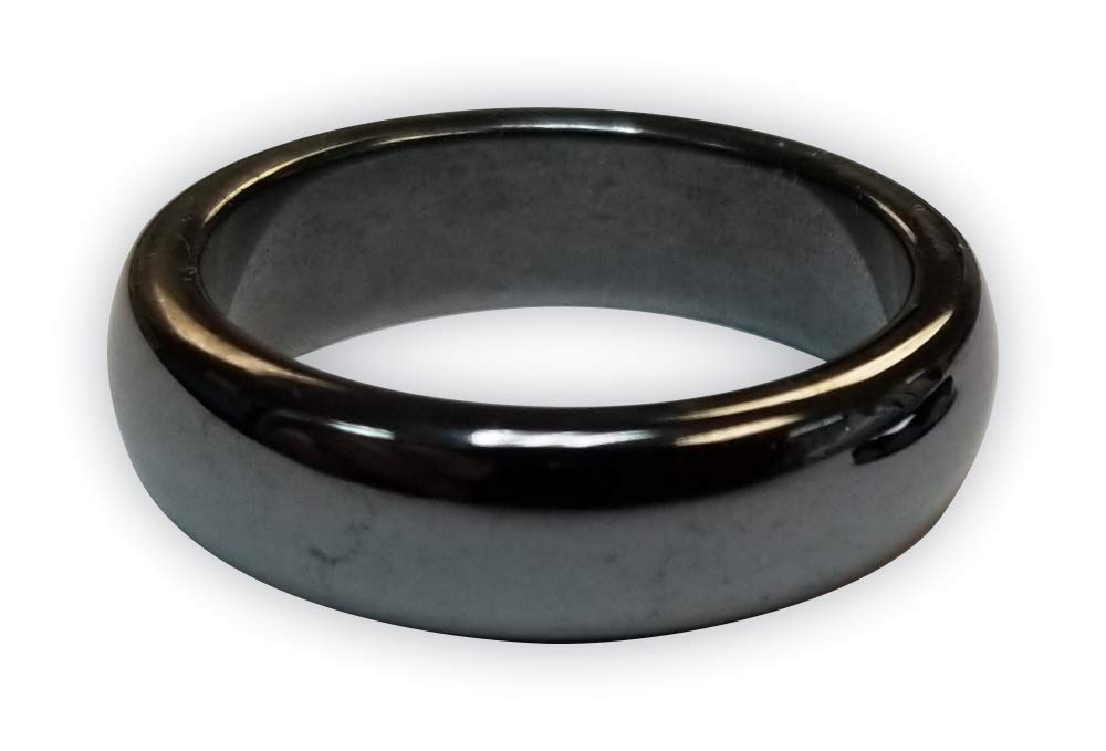 Hangover Ring-Magnetic Hematite 6mm Band Ring (12)