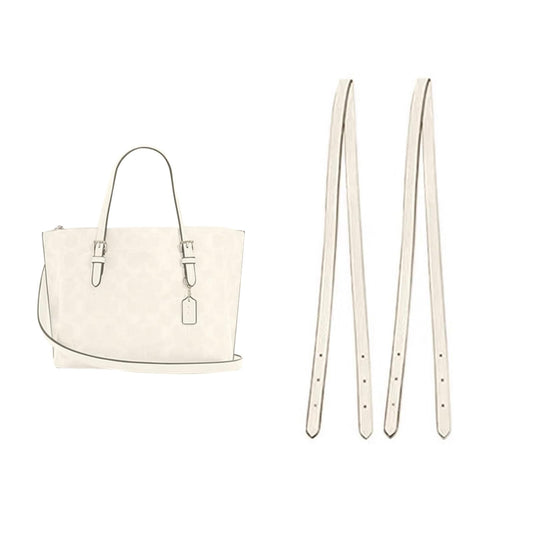 Jiesinlov 2 Pcs Bag Leather Strap Replacement Shoulder Straps for Mollie 25 Tote Handbag(Beige)