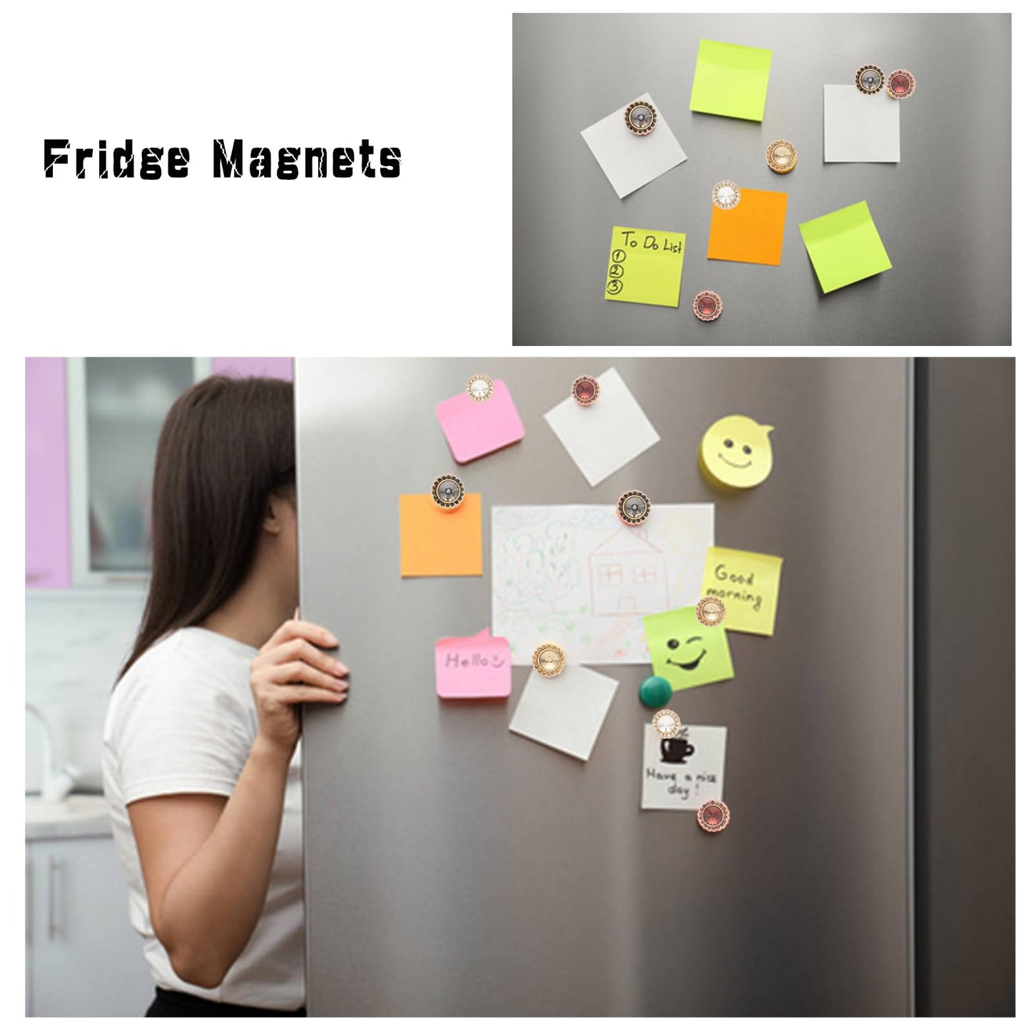 4Pcs Strong Hijab Magnets, Big Magnets for Muslim Scarf, Hijab Magnetic Pins, Magnetic Buttons for Clothing, Rhinestone Hijab Magnet for Women Girls Scarf Niqab