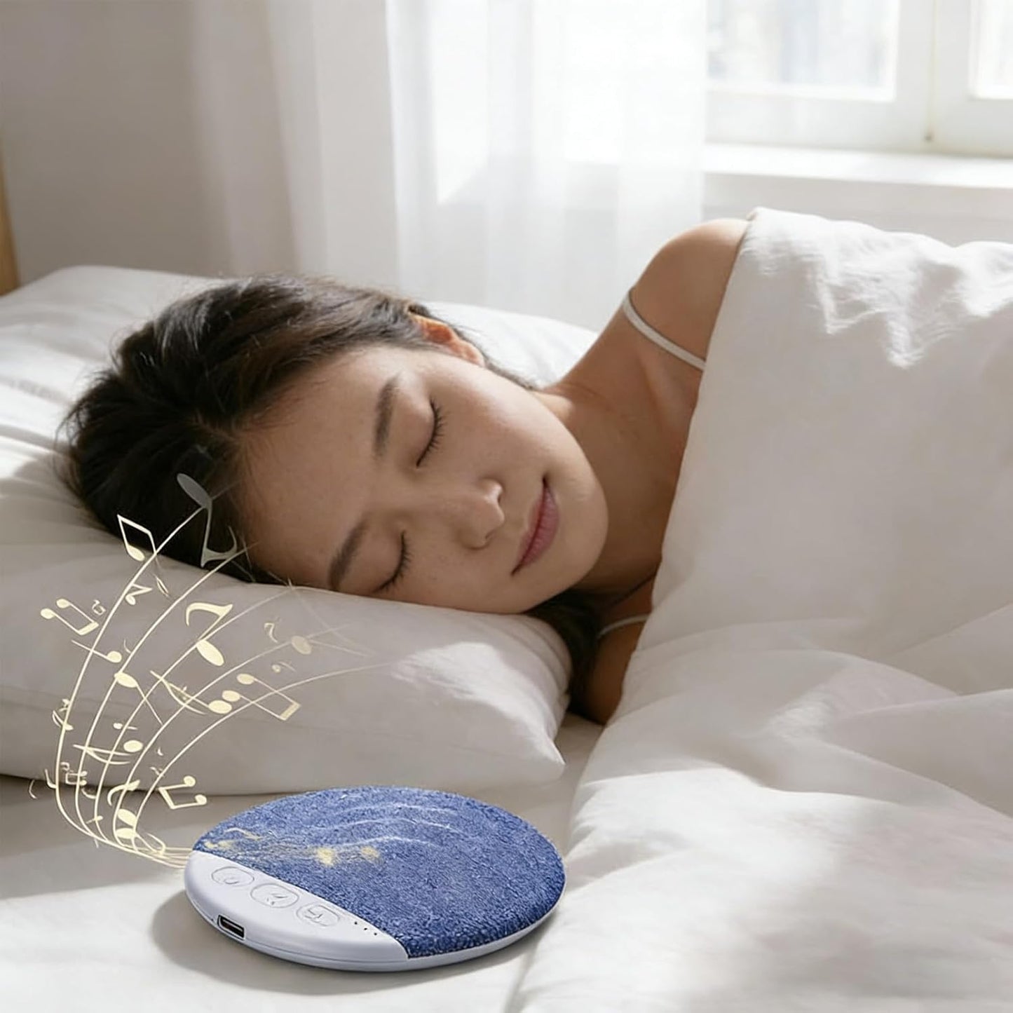 RiToEasysports Sleep Speaker, Multifunctional Bluetooth White Noise Pillow Speaker with Timer for Insomniacs Travelers
