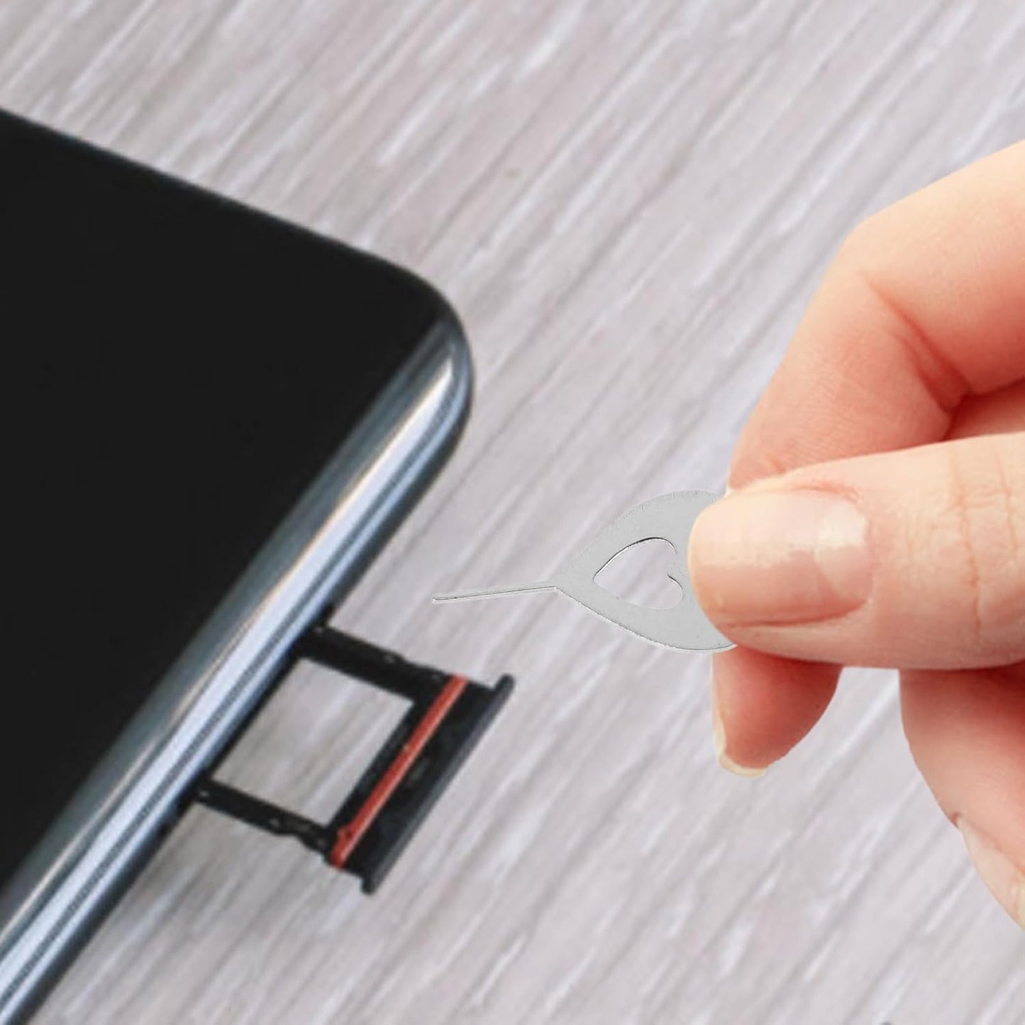 100pcs ULTECHNOVO Sim Card Pin Ejector Tool Mobile Card Slot Removal Needles for Smartphones Universal Phone Sim