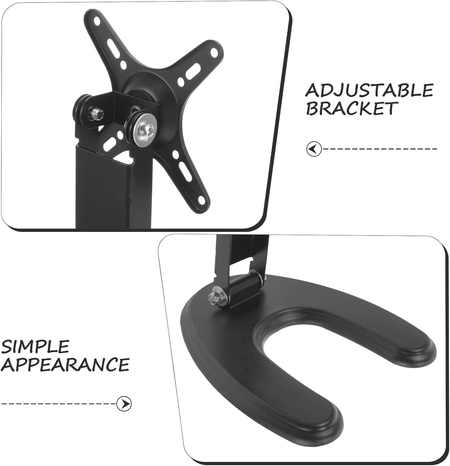 SEWOART 14-27 Inch Universal Tv Stand Base for LCD Tvs Pedestal with No-Drill Mount Compatible with Home and Office