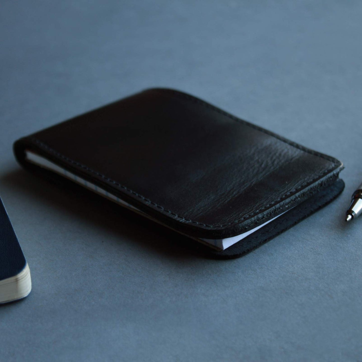 ASR Federal Minimalist 3x5" Leather Memo Pad Cover Notepad Holder Police Gear, Smooth Black