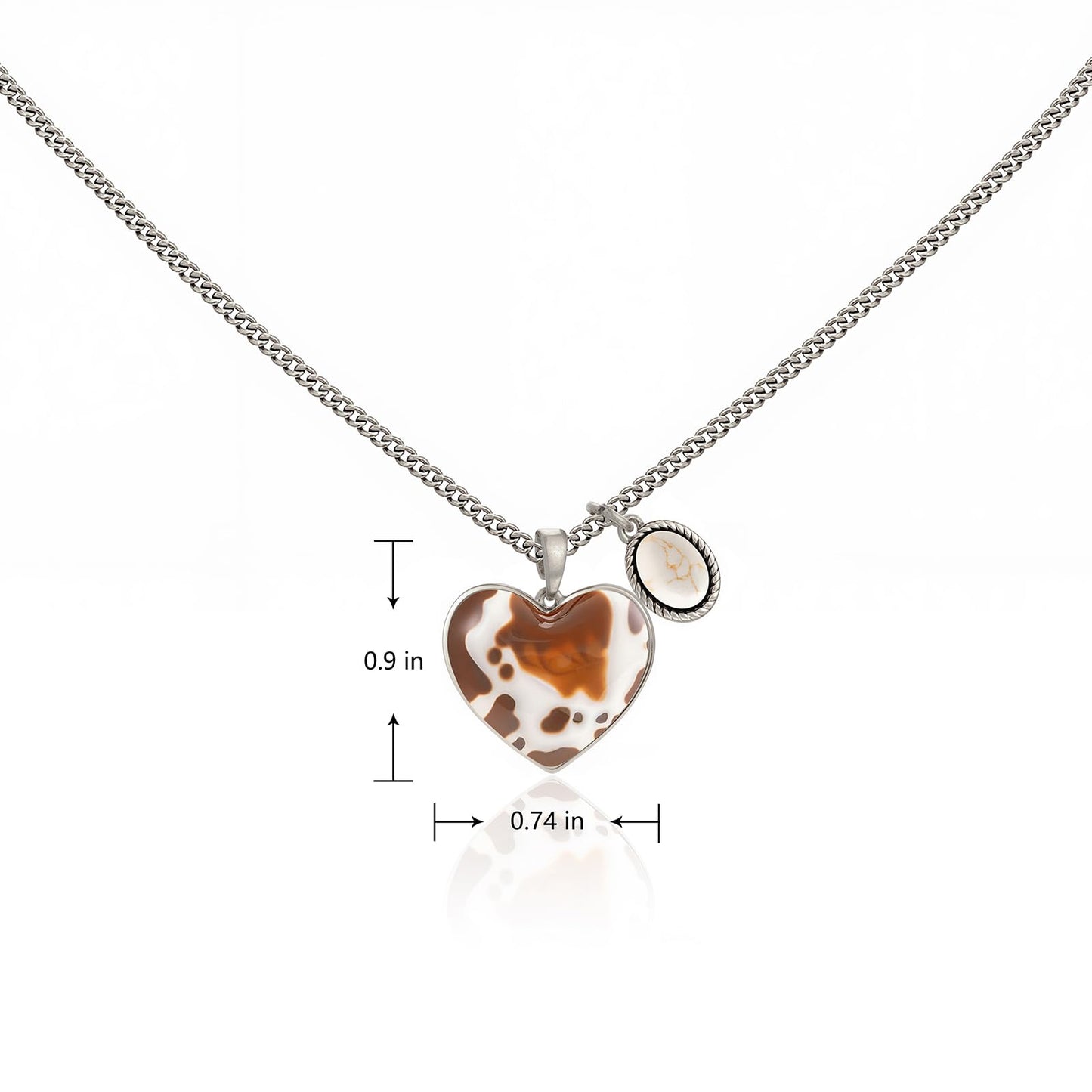 Montana West x Wrangler Western Pendant Necklace for Women 14k Gold Silver Heart Statement Turquoise Cowgirl Vintage Trendy Fashion Jewelry WNS-1129S-BG