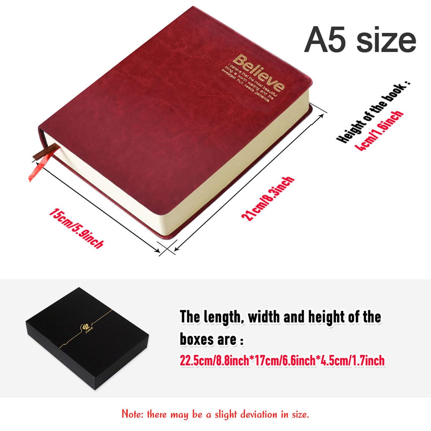Lemical 720 Pages Horizontal Line Notebook with Pen Gift Set Vintage Retro Leather Cover Thick Notebook Travel Journal Diary Writing Book Memo Journal Notepad Diaries Drawing Sketchbook