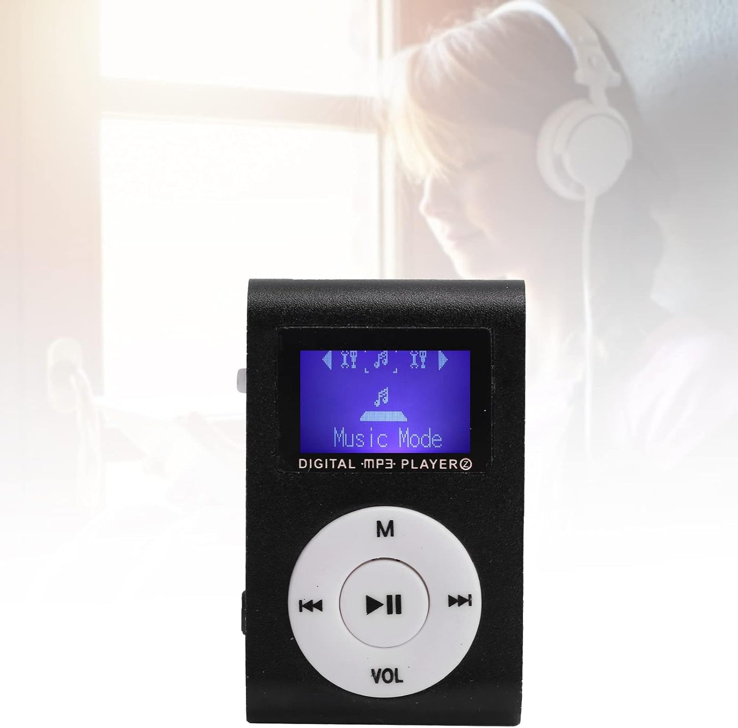Fabul MP3,Support 32GB MP3 Long Battery Life Memory Card LCD Display Back Clip Player Game for Walking Walking Sport