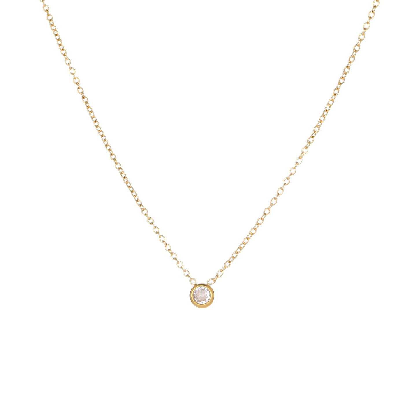 Jewigo Cubic Zirconia Necklaces for Women 18K Gold Plated Tear drop Necklace Dainty Layered CZ Lariat Diamond Necklace