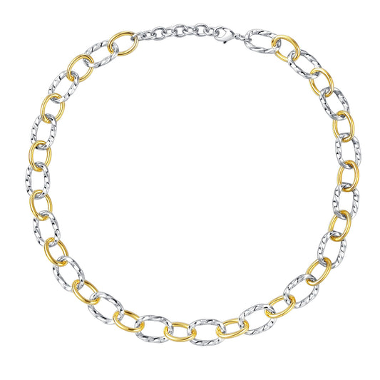 UNY JEWEL Luxury Fusion Twisted Cable Link Chain Necklace Designer Statement Women Jewelry Timeless Elegance Super Shinny
