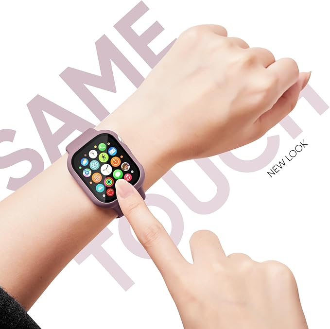 Compatible for Apple Watch Series 11 10 Band 42mm and Case with Screen Protector, Soft Silicone Sport Strap Bands and Protective Cover with Tempered Glass for iWatch Series 11 10
