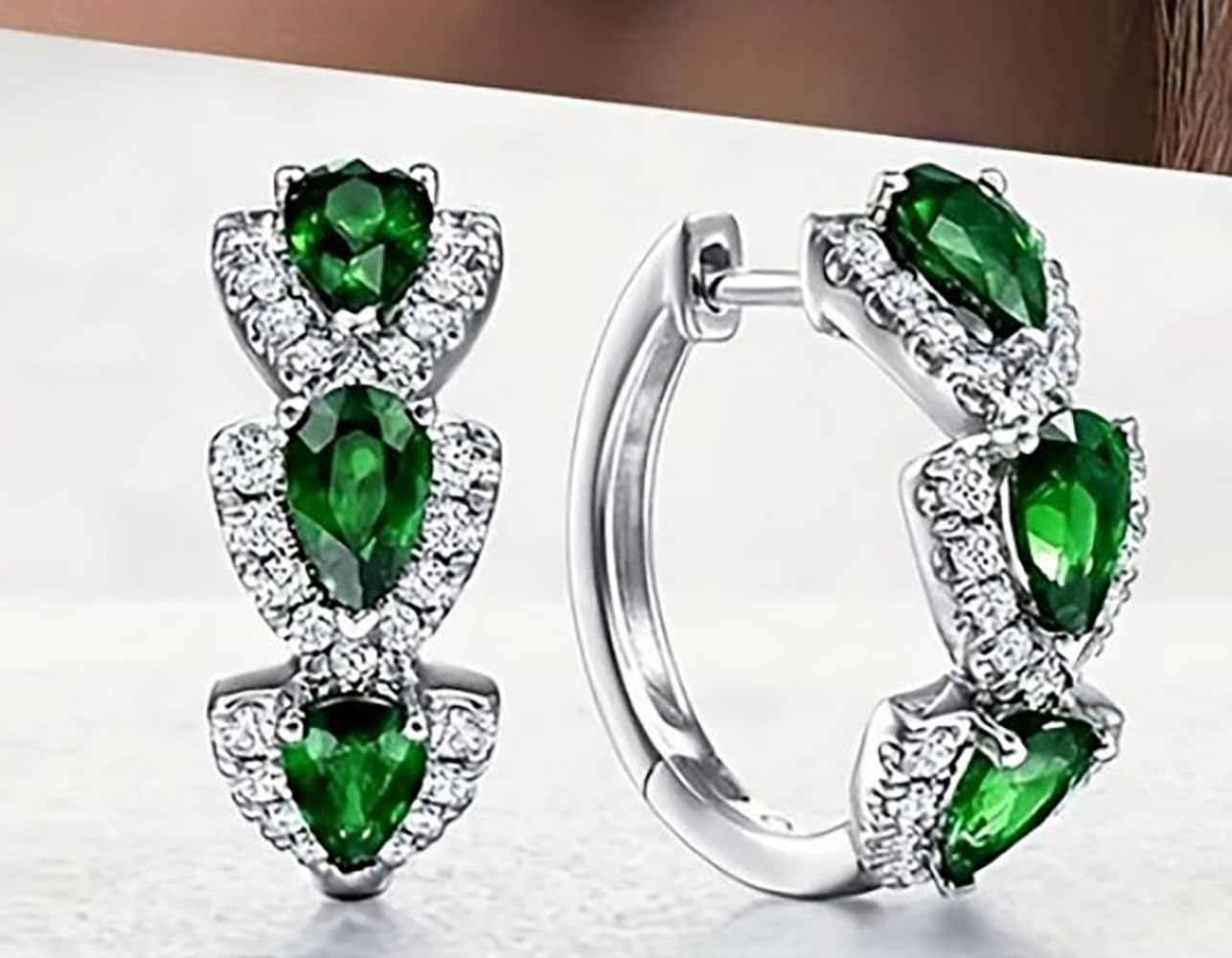 Histone Lymphatic Earring For Women, Lovefinity™ Honorable Joy Halolux Lymphvity Magnetotherapy Germanium Earrings Hoop Jewelry Gifts (Hoop-Green)