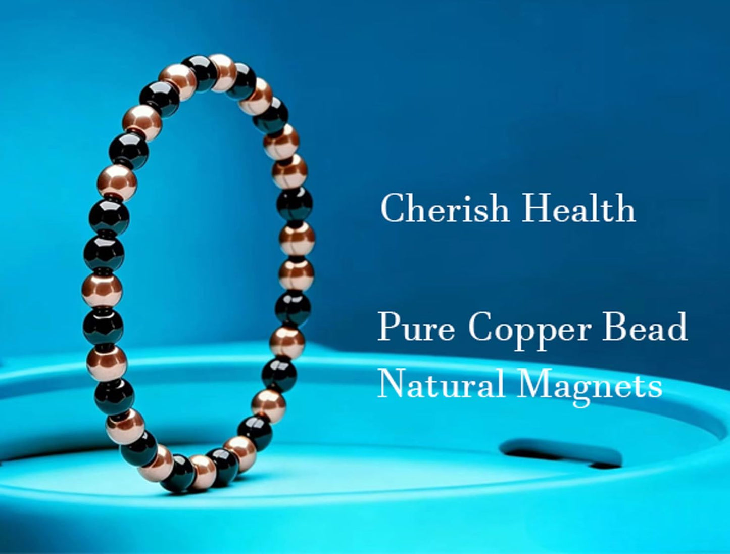 Copper Bracelet with Magnet Womens Copper Bracelets , Healing Better Health for Woman and Man, Hematite Magnetic Copper Bracelet, New Year Gift, Valentine's Day, Gift for Parents Mother's Day, Pulsera De Cobre Para Mujer for Parents, Mom Presents One Pack
