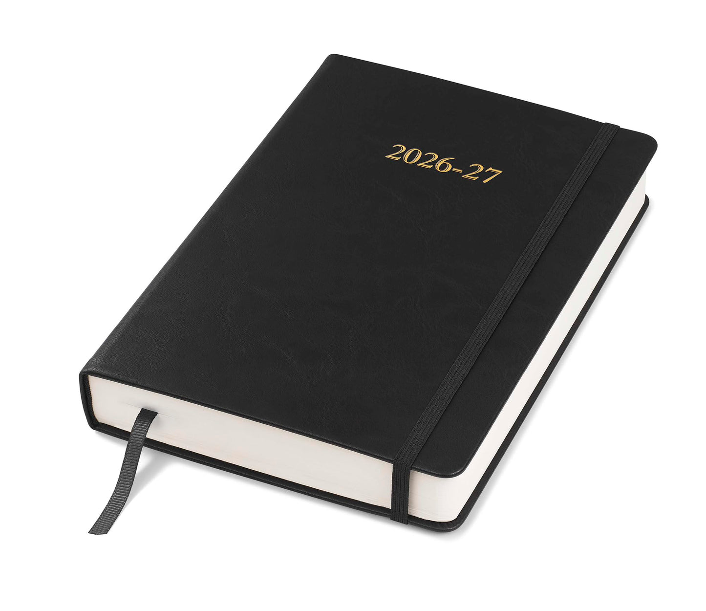 Wykeham's Executive 2026-27 Daily Journal Planner – Customization Available – Mid-Year Academic Diary – July 2026 to June 2027 (Black, 8.5"×5.5")