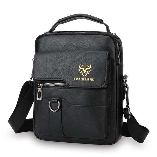 LEBULLBRO Shoulder Bag for Men Crossbody Bags Leather Sling Bag Messenger Bags with Multiple Pockets Business Outdoor
