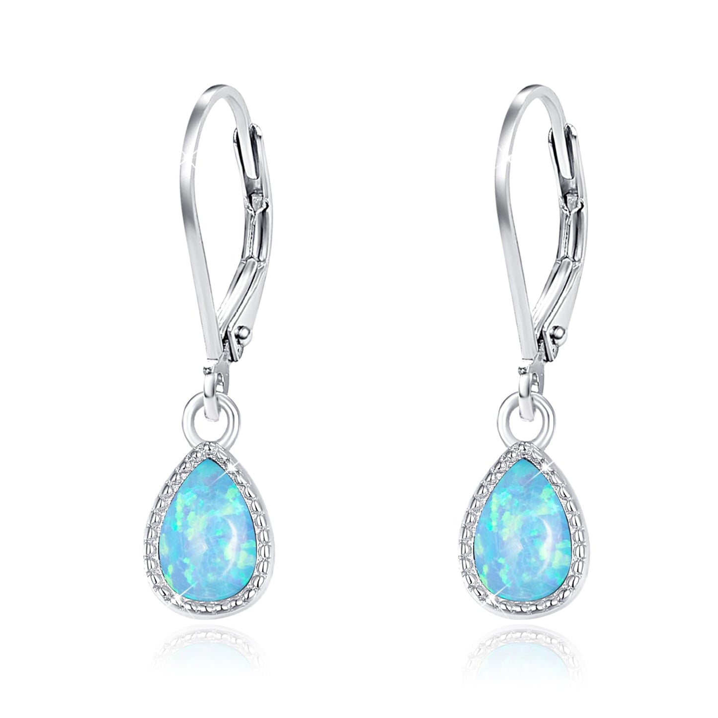 Teardrop opal Earrings, S925 Sterling Silveropal Opal Drop Earring Jewelry for Women for Best Friend