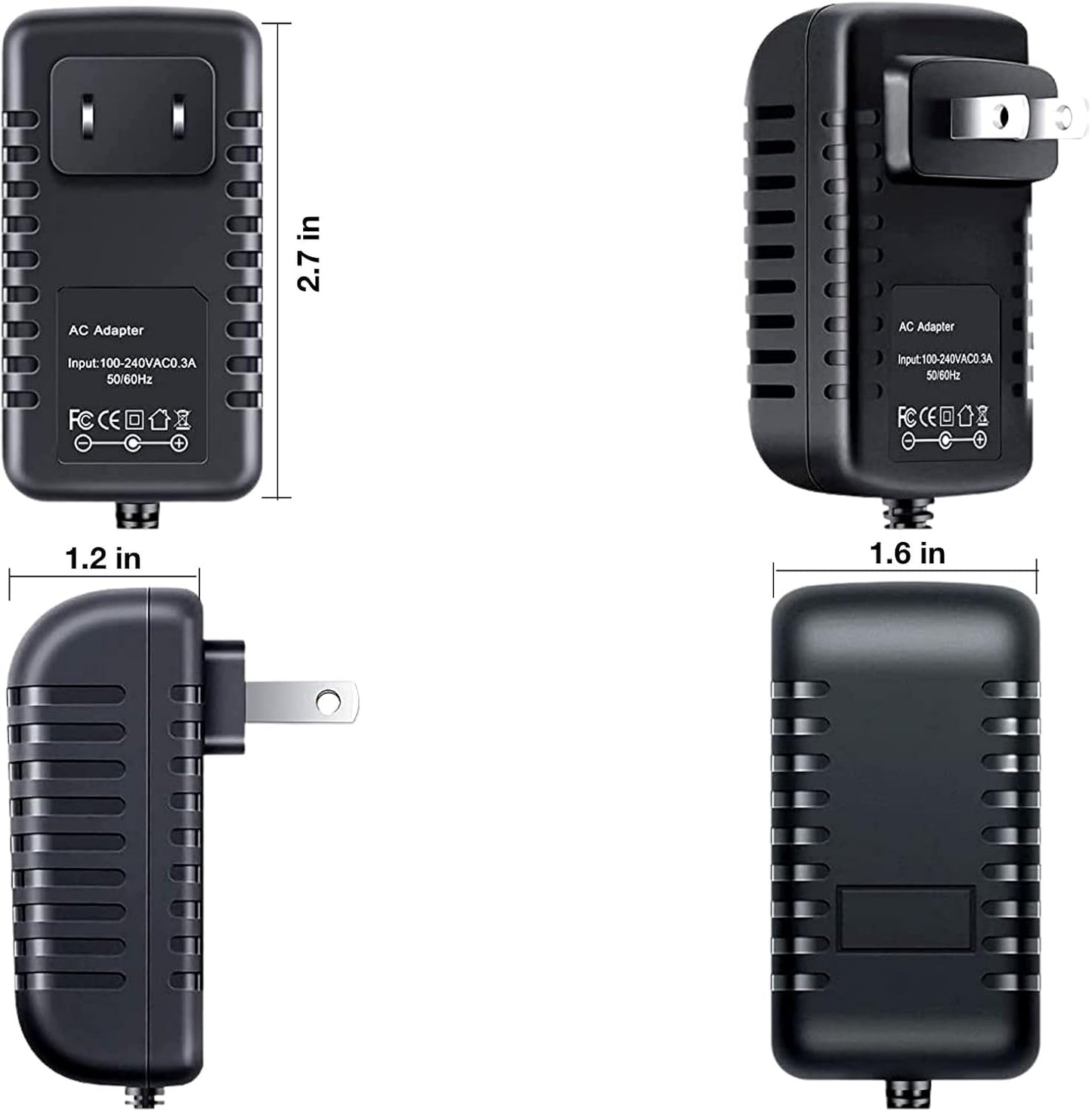 saschedross T9001 EL0L EL01 EL02 EL03 T9003 1 2 3 MB-3526 ML18-12 12V QL-09009-B1202500F AC Adapter Compatible