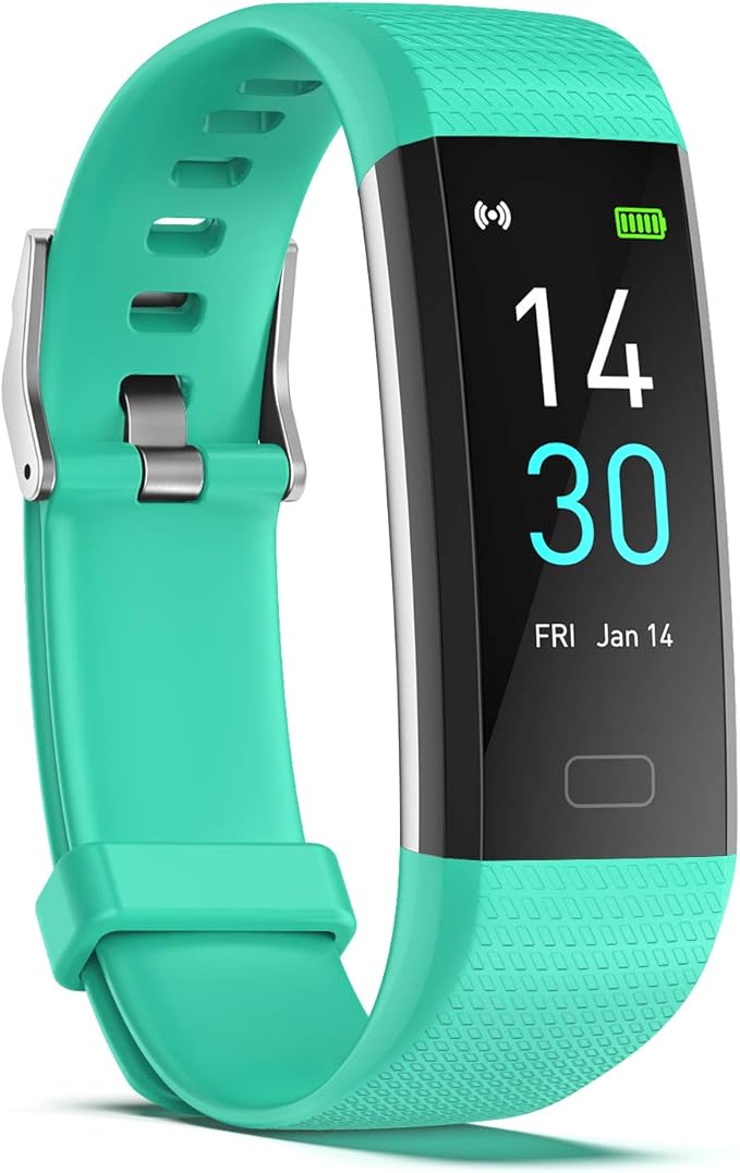 ENGERWALL Fitness Tracker with Step Counter/Calories/Stopwatch, Activity Tracker with Heart Rate Monitor, IP68, Health Tracker with Sleep Tracker, Smartwatch, Pedometer Watch for Women Men Kids
