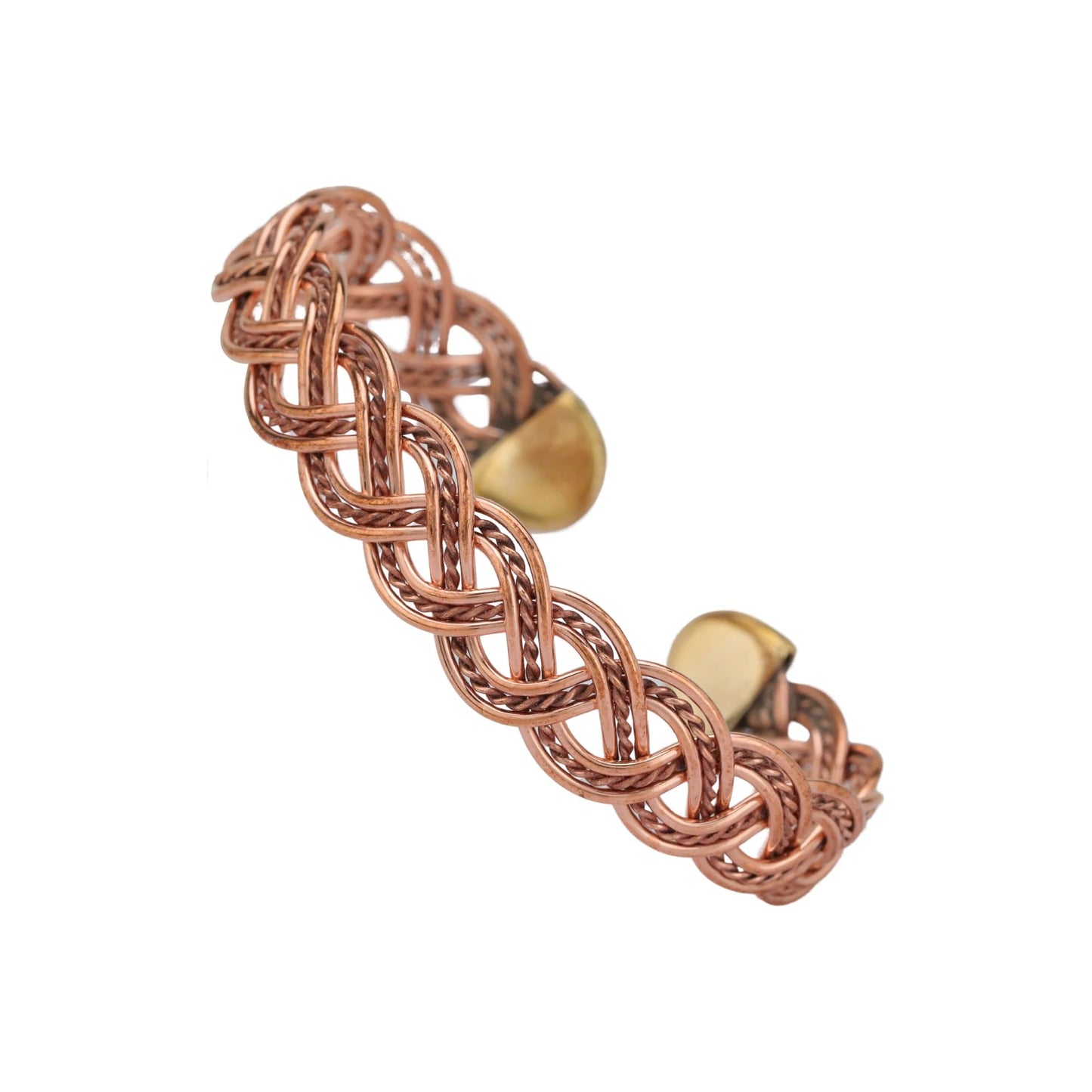 Handmade Elegant Copper Bracelet for Women - Pure Copper Bracelet for Pain Relief and Stress Relief - Adjustable Entwisted Copper Bracelet to Fit many Size Wrist(fancy knitted) (fancy knitted)