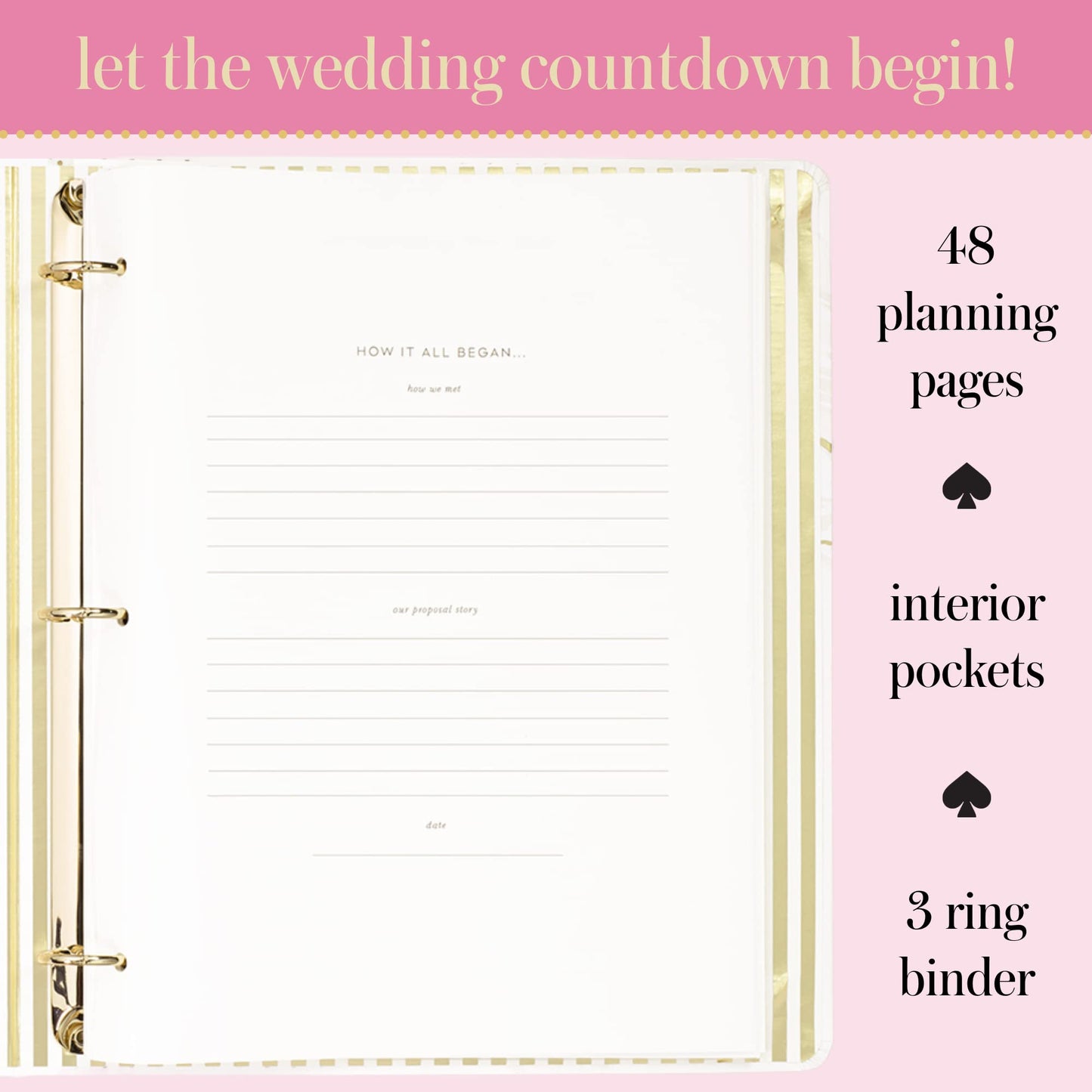 Kate Spade New York Wedding Planning Book and Organizer, Wedding Binder with Pages for To-Do Lists, Notes, Budgeting, Invitations, Growing Tulips