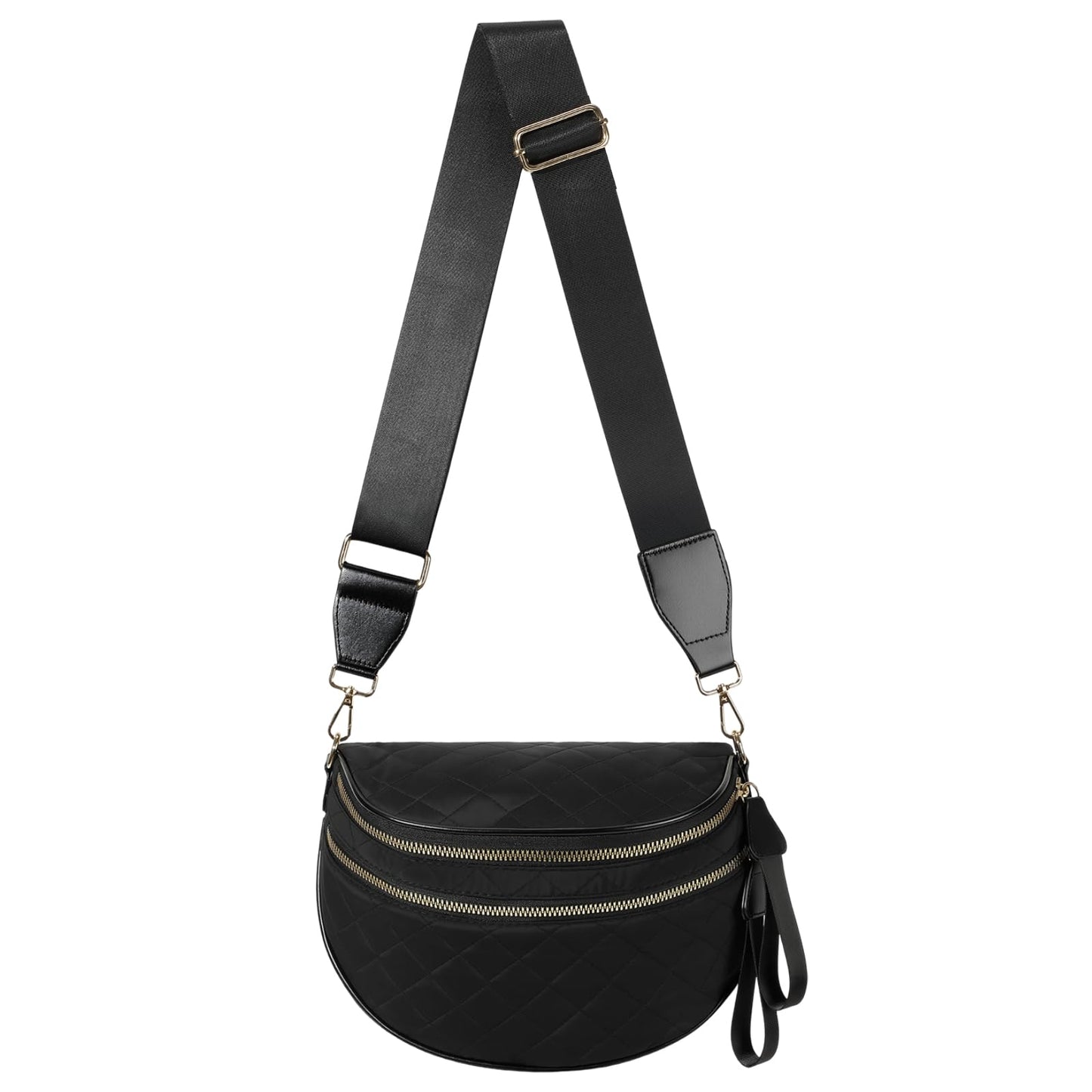 Woven Crossbody Bag for Women,Woven Leather Belt Bag, Woven Bum Bag Fanny Pack Purse for Daily Casual/Travel/Festival