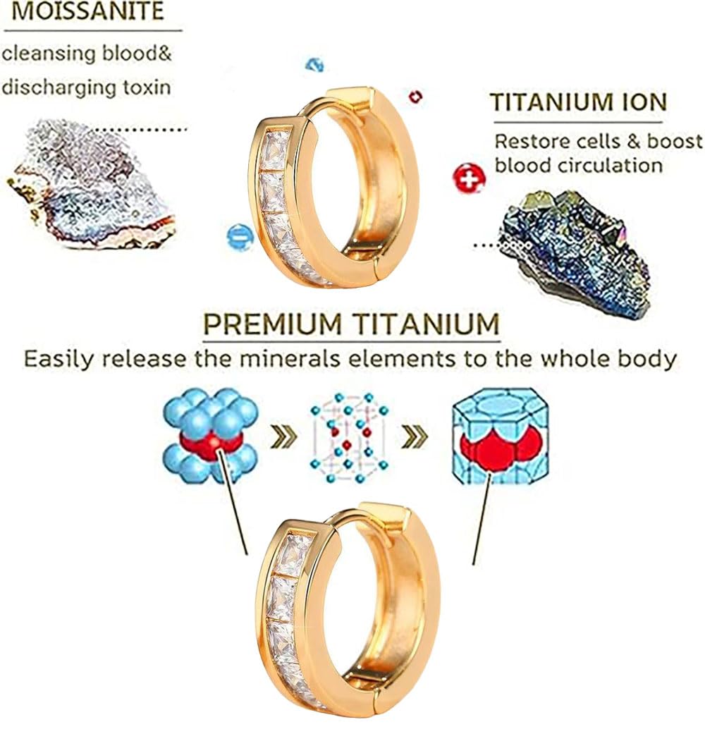 Histone Lymphatic Earring For Women, Lovefinity™ Honorable Joy Halolux Lymphvity Magnetotherapy Germanium Earrings Hoop Jewelry Gifts (Gold)