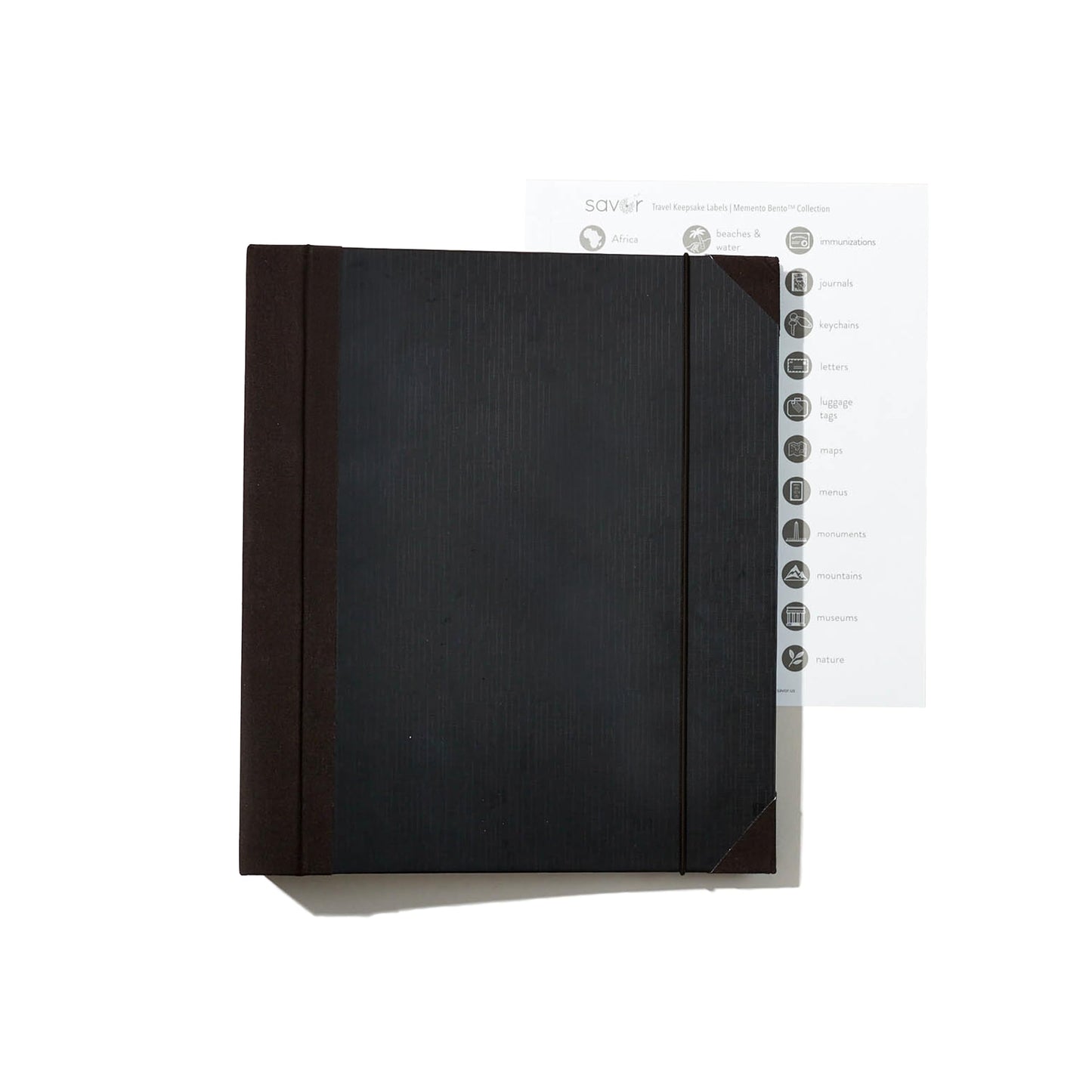 The Folio® Important Document Organizer by Savor | Binder with Guided Labels, Acid-Free File Folder Organizer with 10 Pockets, Document Holder for Home Records, Legal and Medical Papers (Black)
