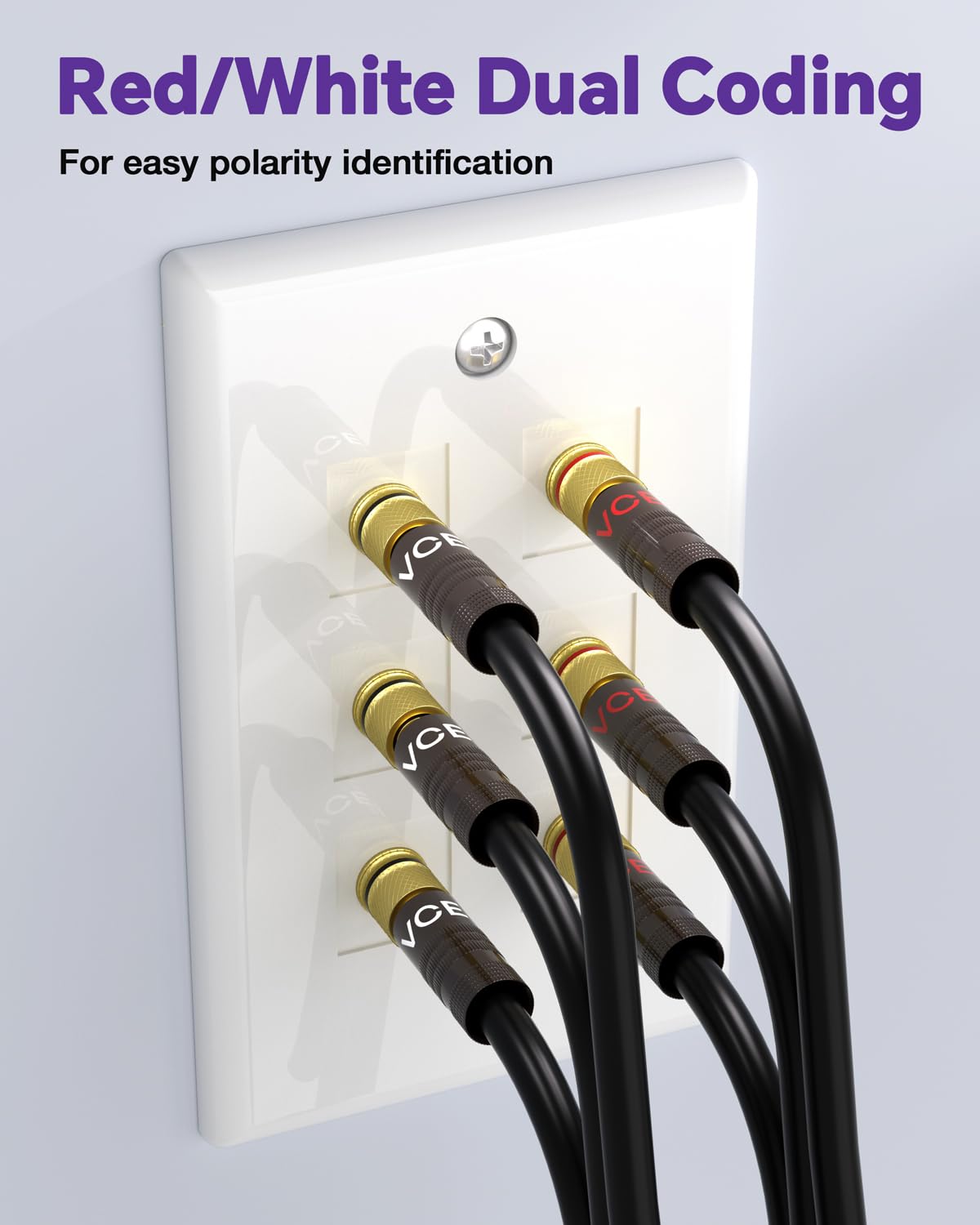 4mm 24K 12-18 Theater(12 (24 VCELINK Banana Plugs, Speaker Wire Connectors, Gold Plated Dual-Screw Type for AWG Wire