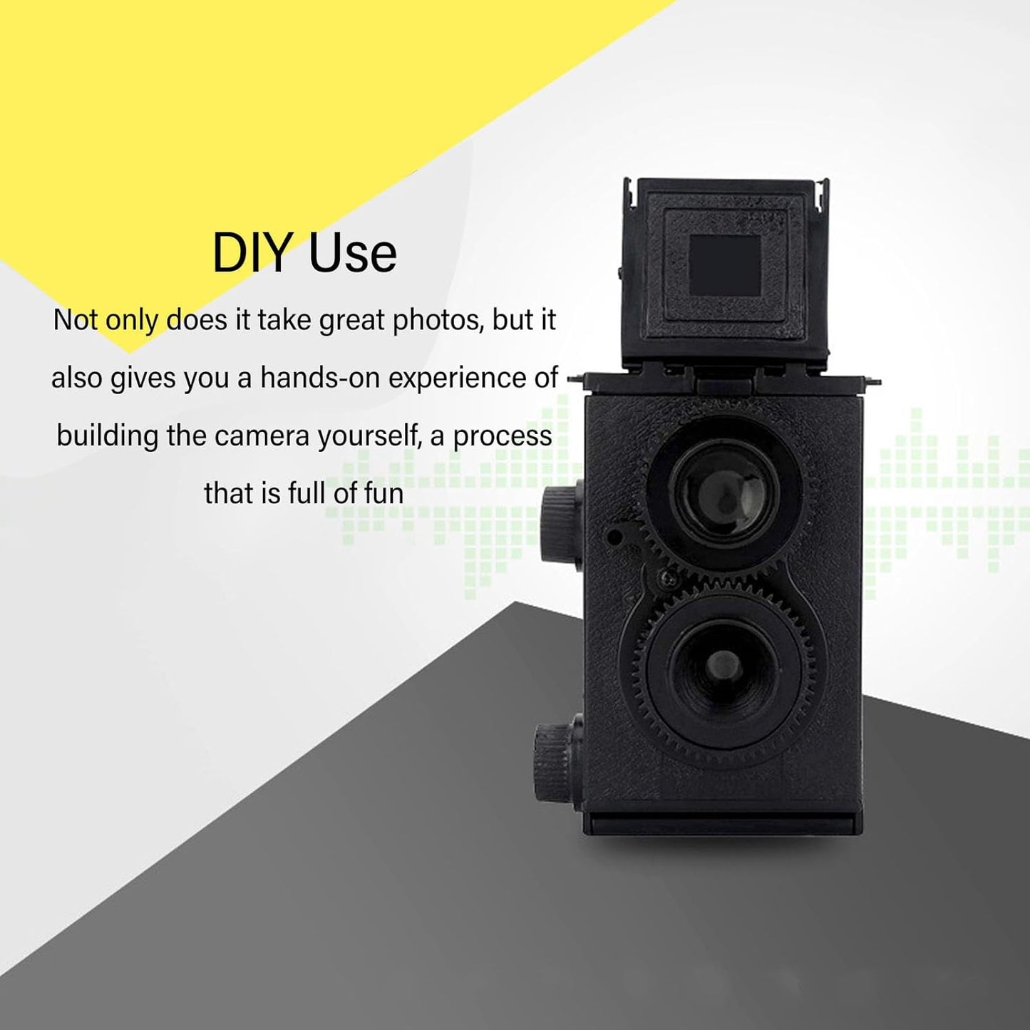 35mm Zerodis Dual Lens TLR Film Camera DIY Kit, Classic Retro Twin Lens Double Camera with Waist Level Viewfinder
