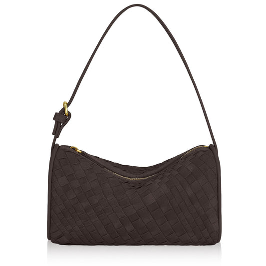 GZRHKJ Mini Woven Bag, Leather Woven Handbag with Adjustable Strap, Small Purses for Women, Top-handle Bags, Mini Evening Bag