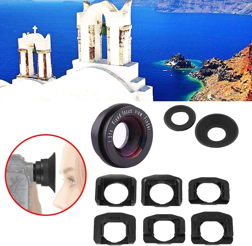 DAREBUDA 1.5X 6 15mm Durable Fixed Focus Viewfinder Eyepiece Magnifier Eyecup for DSLR Camera, Magnifier Viewfinder