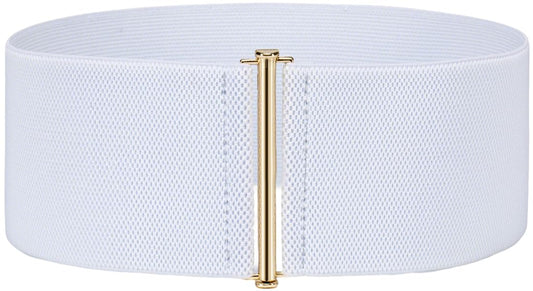 ALAIX Women's 3" Extra Wide Belt Stretchy Waist cinch Vintage Elastic Waistband Corset Gold Buckle Belts for Women