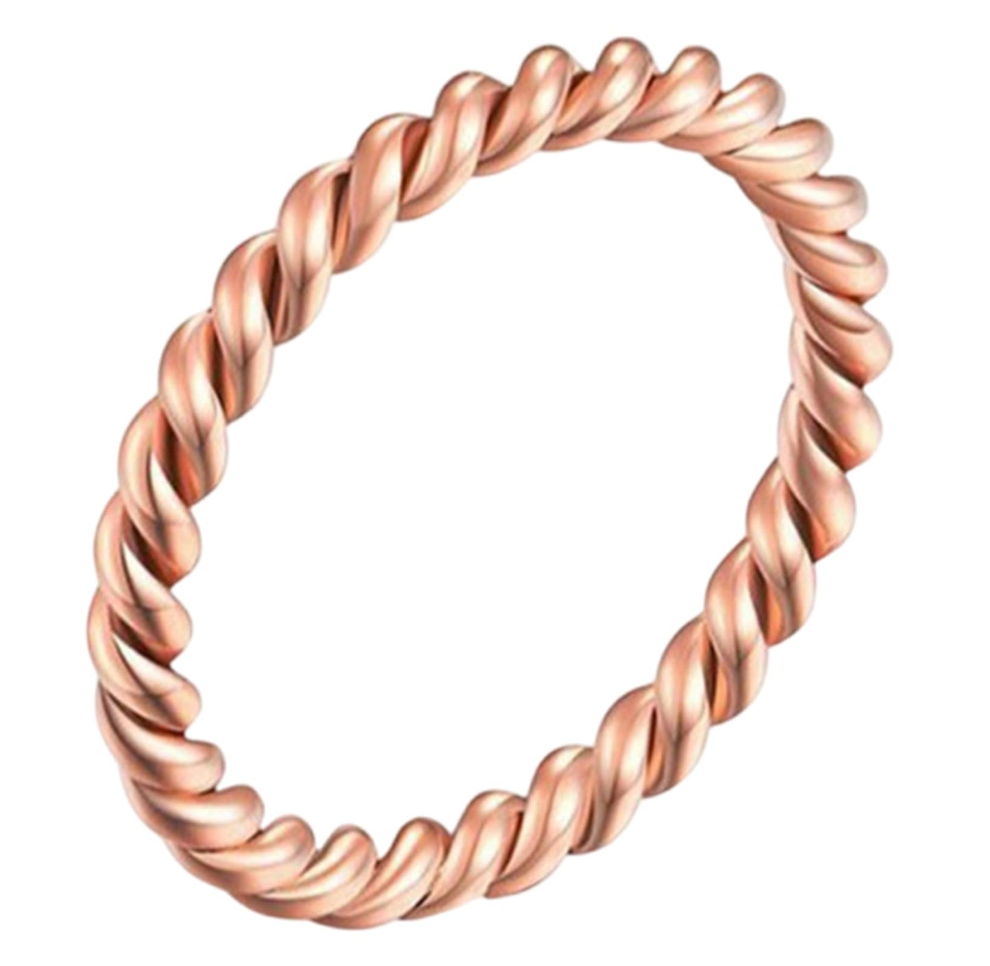 FAICAEIRI Pure Copper Tensor Rings Twisted, Twist Ring Jewelry for Men and Women, Solid Copper Twisted Ring Jewelry for Women (5)