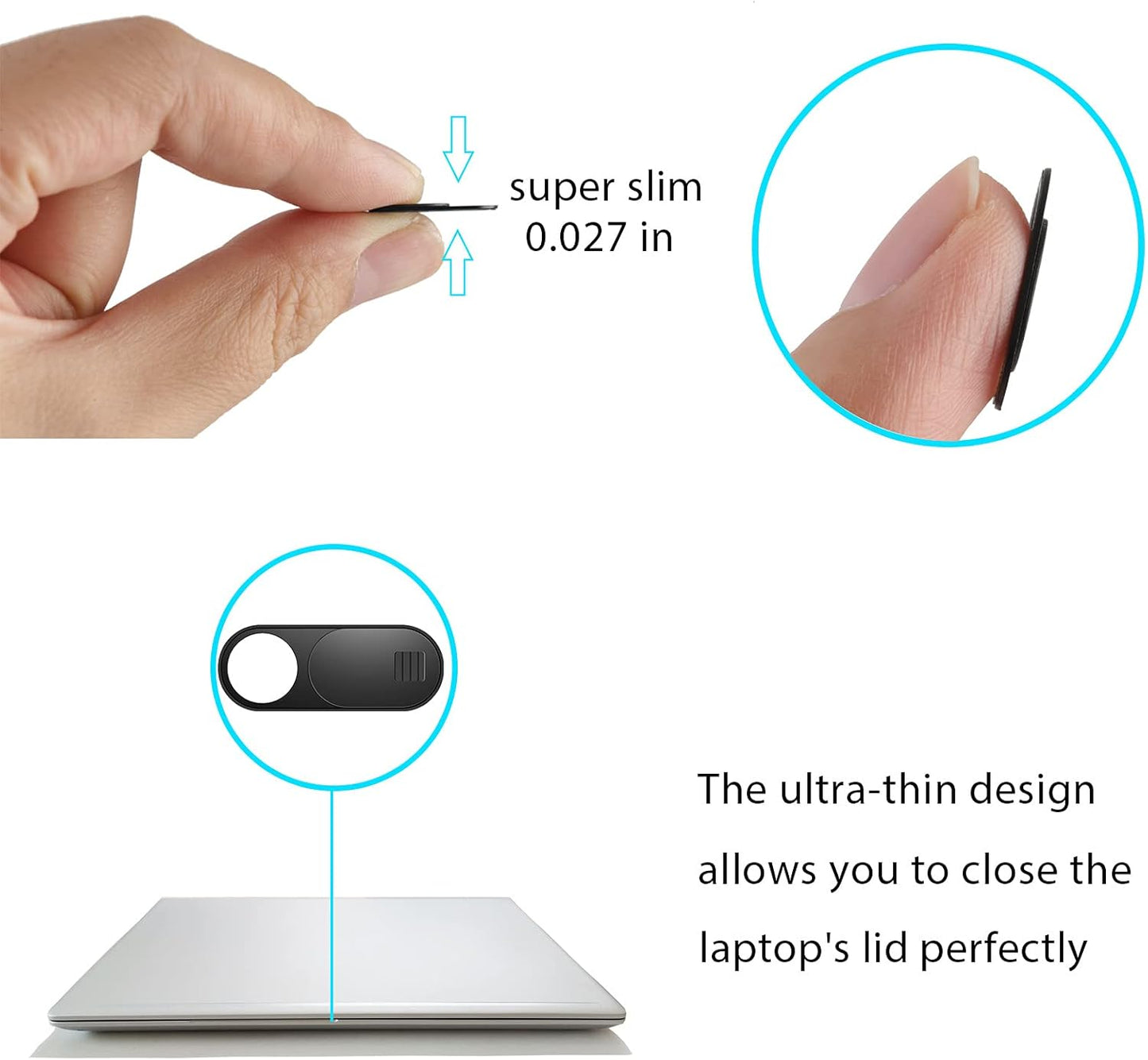 ZUCUCUC 6 Pack Laptop Camera Cover Slide, Phone Camera Cover Slide, Ultra Thin Webcam Cover Slide for Laptop, Desktop