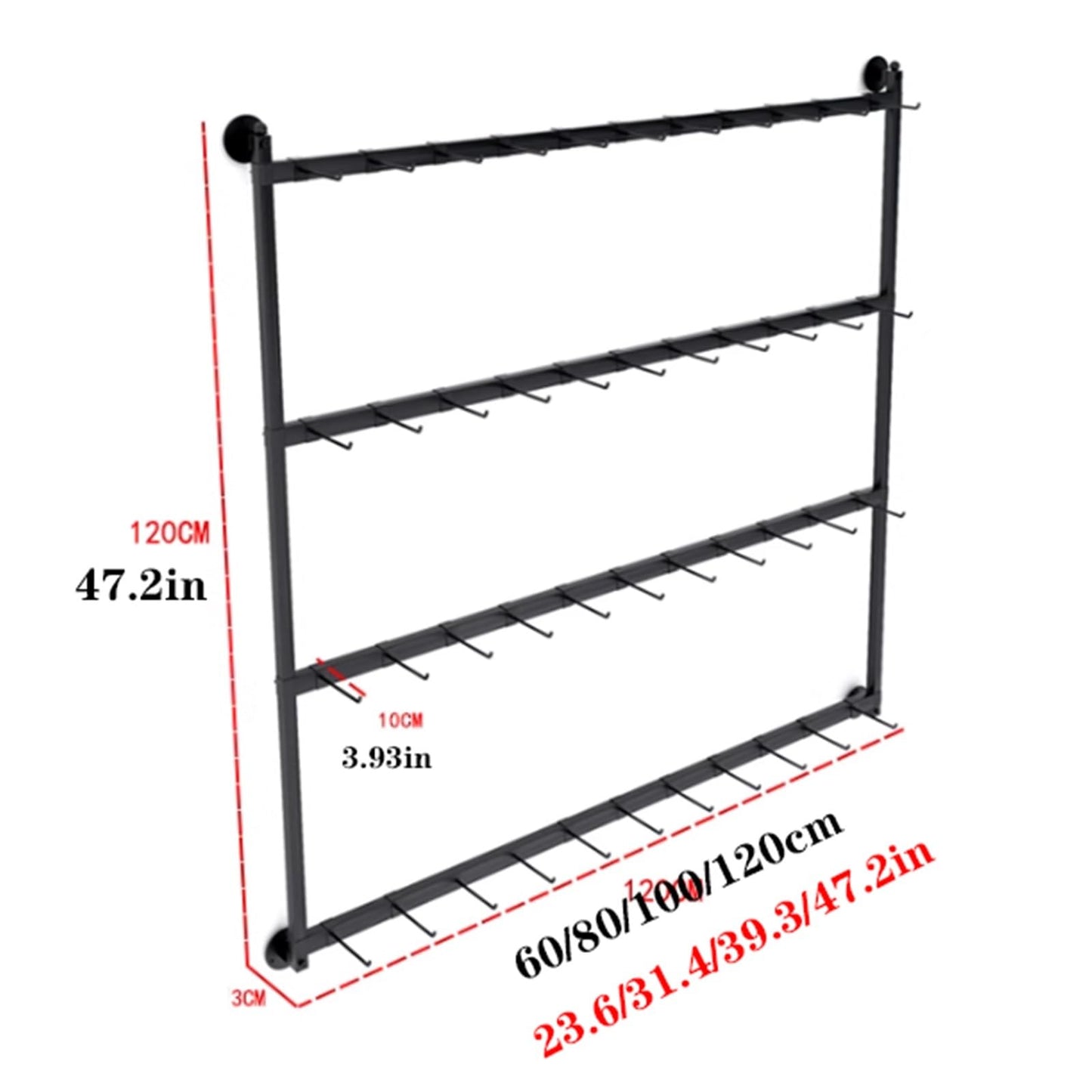 4 Tier Sock Underwear Display Stand, Metals, Retail Showshelves, Lingerie Bra Rack Swimsuit Organizer Hanger, Commercial Clothing Store Shelf, for Shorts, Hats(Gold,60 * 100cm)