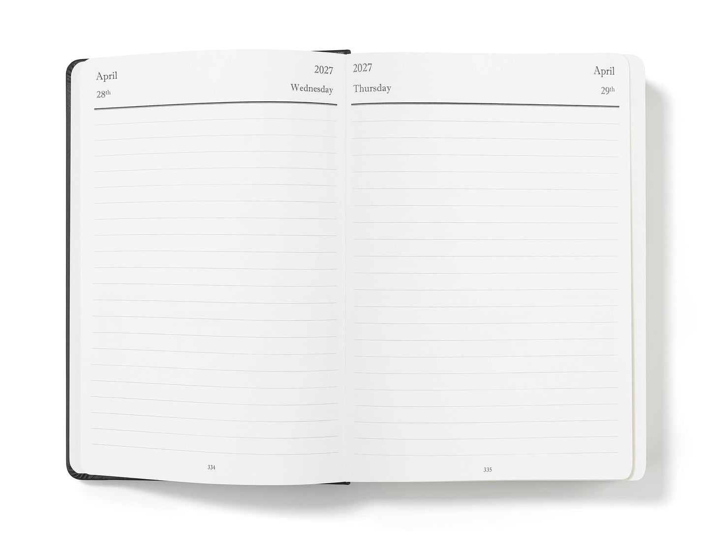 Wykeham's Executive 2026-27 Daily Journal Planner – Customization Available – Mid-Year Academic Diary – July 2026 to June 2027 (Black, 8.5"×5.5")