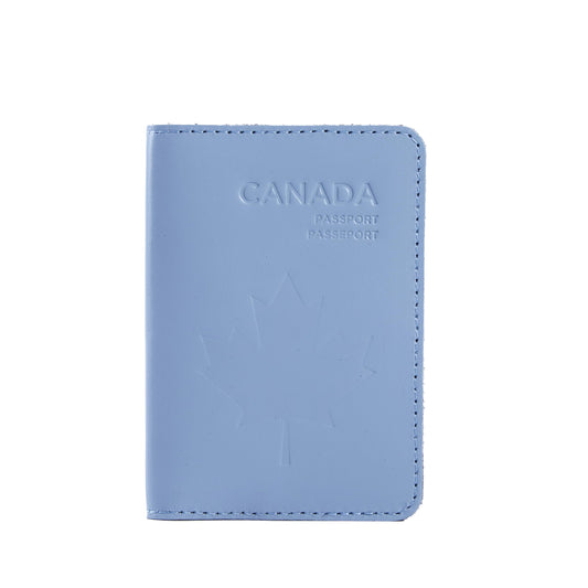 INCARNE Leather Passport Holder for Travel - Passport Case - Passport Wallet for Men - Passport Cover for Women Sleeve Protector - Travel Essentials Vacation Luggage Gifts - Classic Light Blue