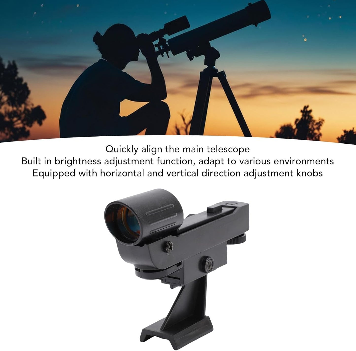 Tangxi Red Dot Finder Scope for Astronomical Telescope Reflex Viewfinder, Star Pointer Viewfinder Astronomical