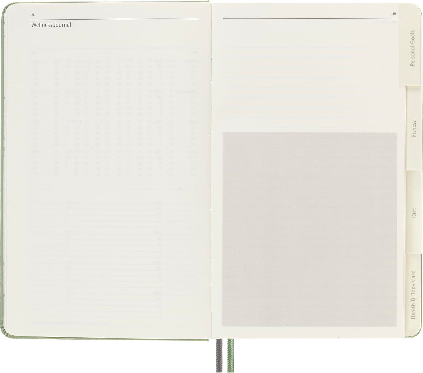 Moleskine Passion Journal, Wellness, Hard Cover, Large (5" x 8.25") Willow Green, 400 Pages
