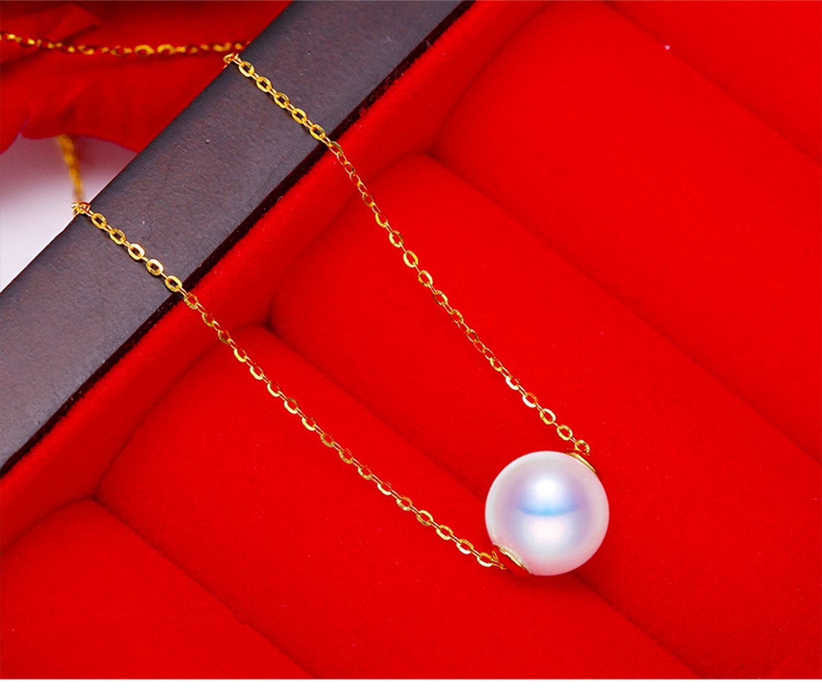 Pearls Necklace Genuine Akoya White Fine Jewellery Round AAAA+ Pearl 18K Pearl Pendant Necklace Gifts for Women Her- Anniversary Birthday Fine Jewelry -Valentine's Day Mothers Day Gifts