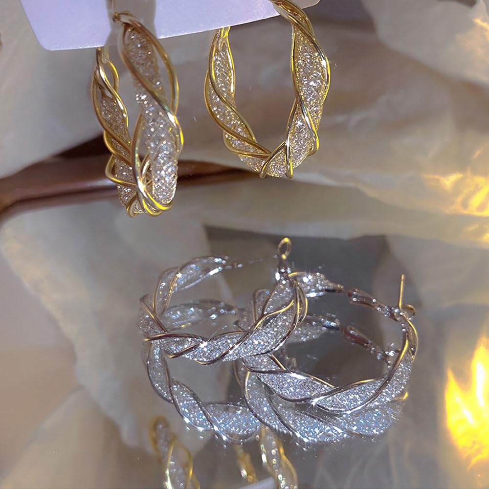 KRRHUEO Lymphatic Activity Hoop Earrings, Lymphvity Germanium Earrings, Acupressure Slimming Earrings, Hoops Earrings, Lymphvity Germanium Earrings Lymphatic Drainage Earrings (Gold 1Pairs)