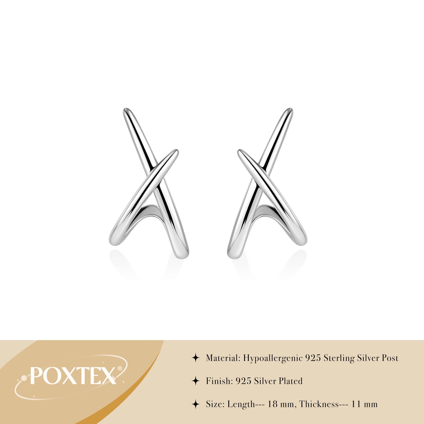 Sterling Silver Earrings for Women Trendy, Dainty Simple Minimalist Unique Silver Stud Earrings, 925 Post Hypoallergenic Earrings for Sensitive Ears Women Women‘s Fashion Gifts