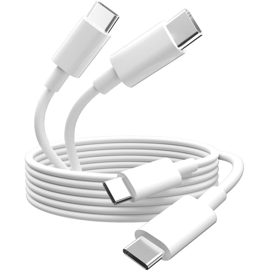 Generic 6FT 2-Pack, USB C to USB C Cable Fast Charging & Durable Type C Charger Cord (White)